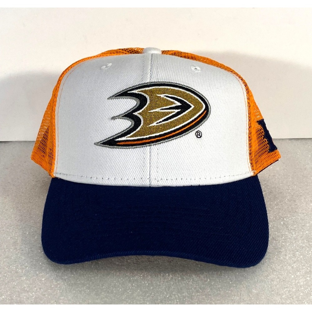 ANAHEIM DUCKS TRUCKER HAT CAL STATE FULLERTON PROMO SNAPBACK EMBROIDERED NWOT